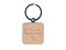 Best Friends Forever Script with Hearts Engraved Wood Square Keychain Tag Charm